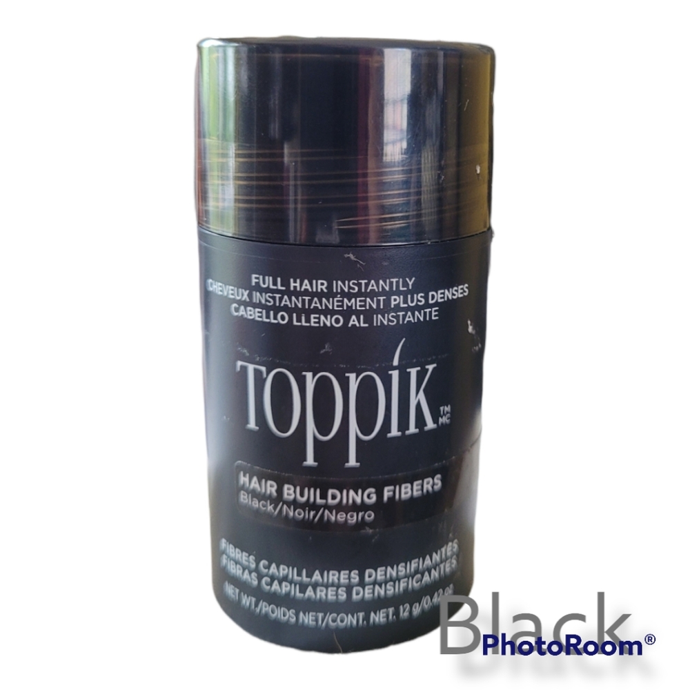 Toppik hair building fibers. Black. Brand New, only tested. Unisex